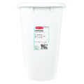Rubbermaid Contours 3.5 gal White Plastic Vanity Wastebasket 2958-00-WHT